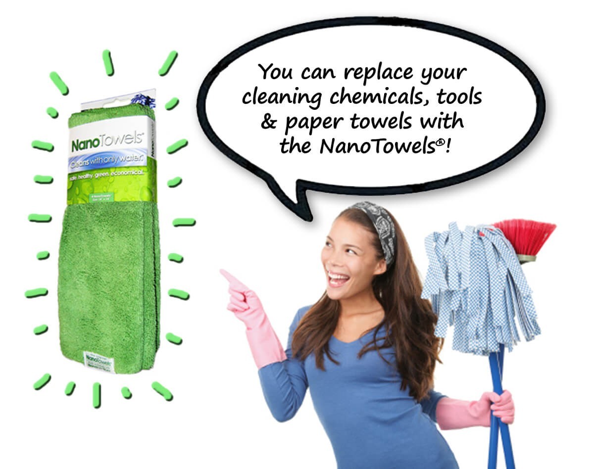 Nano Cleaning Sponges – Large Size 6″ x 4″ – NanoTowel
