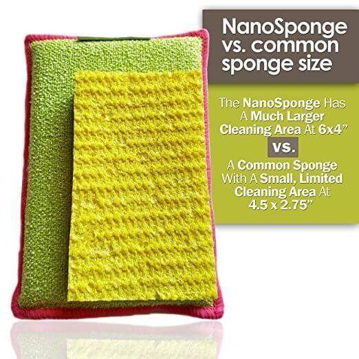 Nano Cleaning Sponges – Large Size 6″ x 4″ – NanoTowel