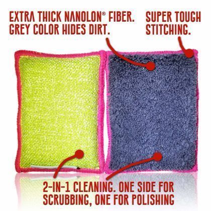 Nano Cleaning Sponges – 2-Pack Regular Size 4.5″ X 3″